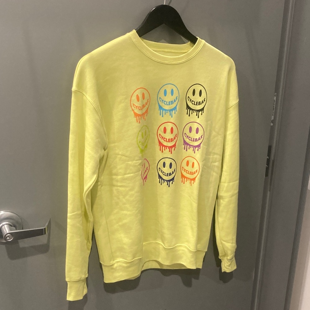 Unisex yellow cyclebar sweatshirt